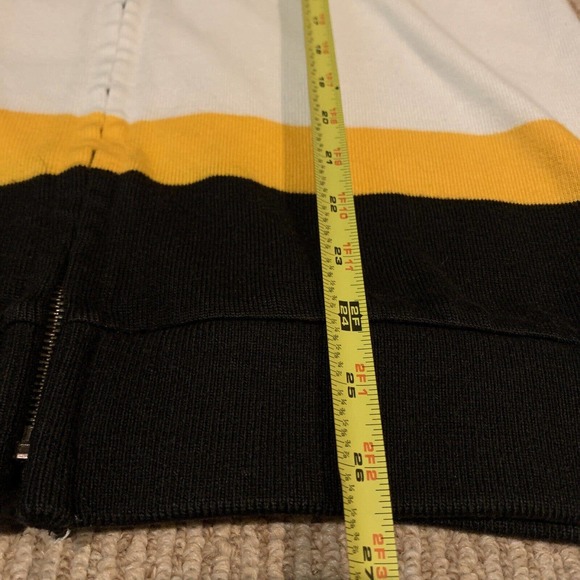 Mens Mitchell & Ness NFL Front Stripe Full Zip Sweater Pittsburgh Steelers M - Picture 10 of 11